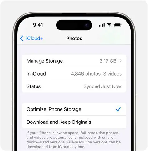 Understanding iCloud and Optimise Storage