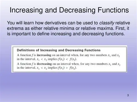 Understanding Increasing and Decreasing Functions