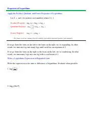 Understanding Logarithmic Properties