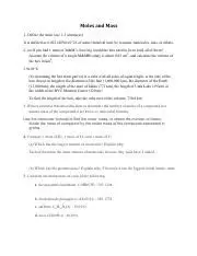 Understanding Moles and Mass