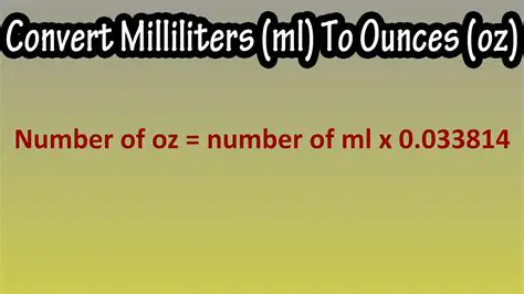 Understanding Ounces and Milliliters