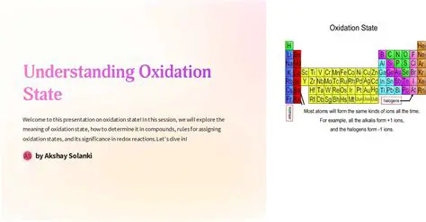 Understanding Oxidation State
