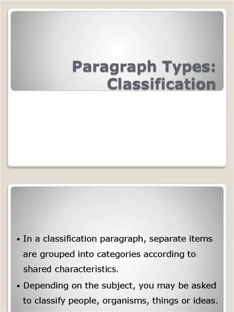 Understanding Paragraph Classification