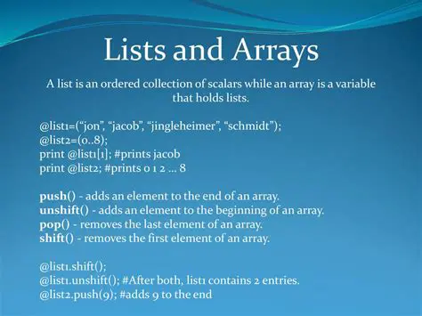 Understanding Scalars and Arrays in Perl