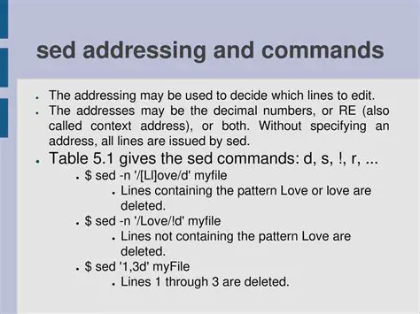 Understanding Sed Addressing