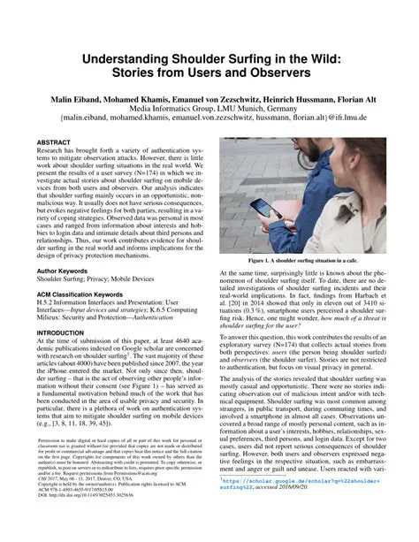 Understanding Shoulder Surfing