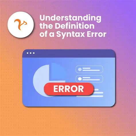 Understanding Syntax Errors