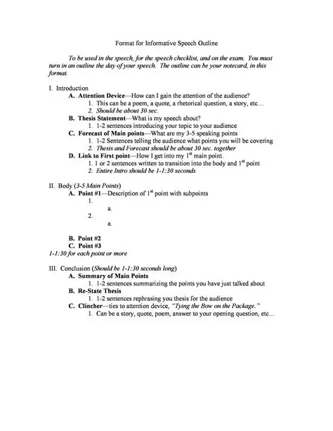 Understanding the Basics of a Speech Outline