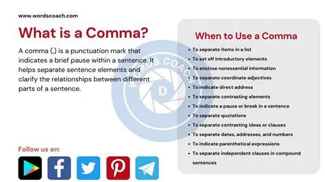 Understanding the Basics of Comma Usage