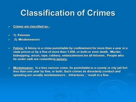 Understanding the Classification of Crimes