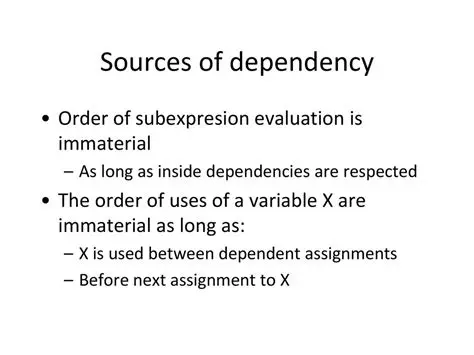 Understanding the Dependency Order