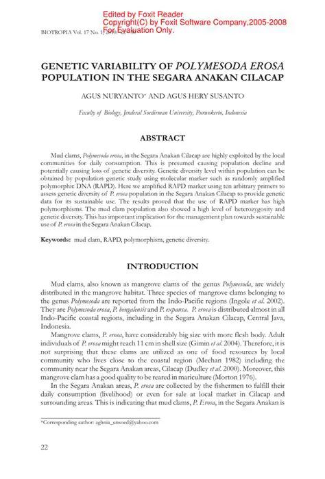 Understanding the Importance of Polymesoda Erosa in Ecosystems and Economics