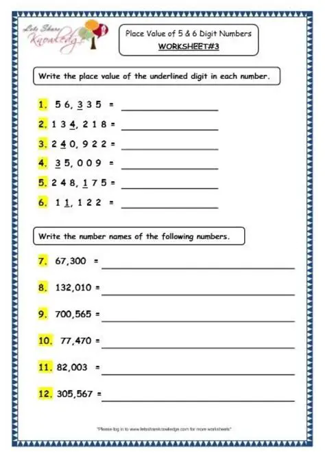 Understanding the Place Value of the Digit 6