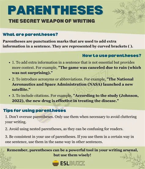 Understanding the Purpose of Parentheses