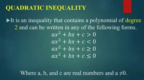 Understanding the Quadratic Inequality