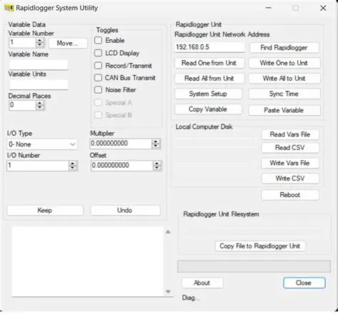 Understanding the Rapidlogger Software Panel