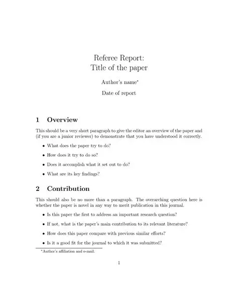 Understanding the Referee Report