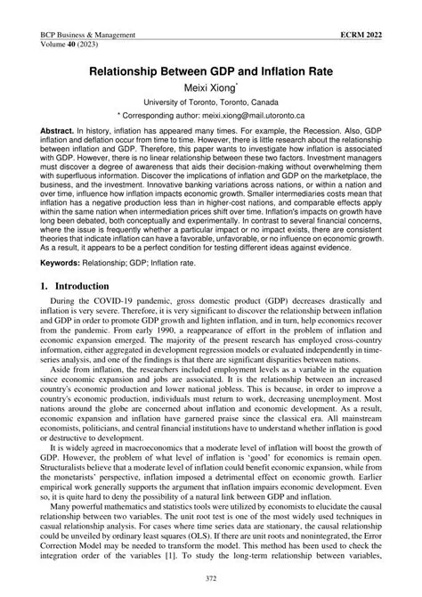 Understanding the Relationship Between GDP and Inflation