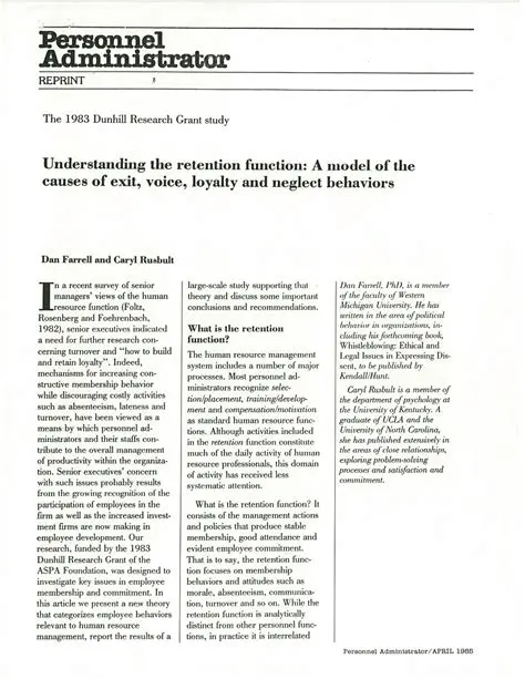 Understanding the Retention Function