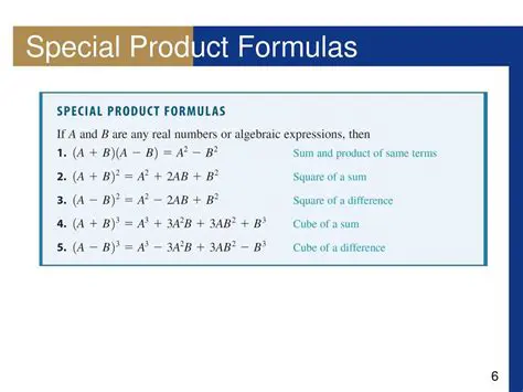 Understanding the Special Product Formulas