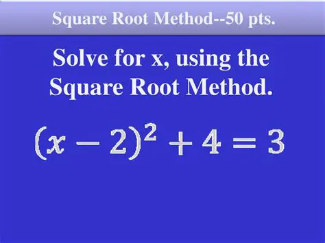 Understanding the Square Root Method