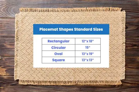 Understanding the Standard Size of a Rectangular Placemat