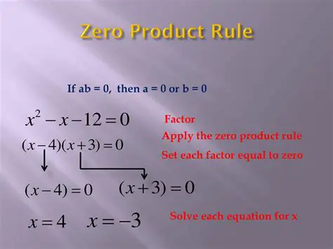 Understanding the Zero Product Rule