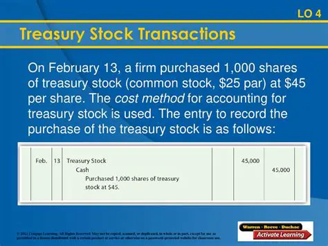 Understanding Treasury Stock Transactions