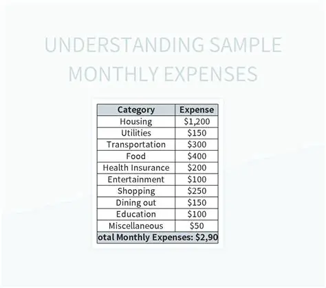 Understanding Your Monthly Expenses