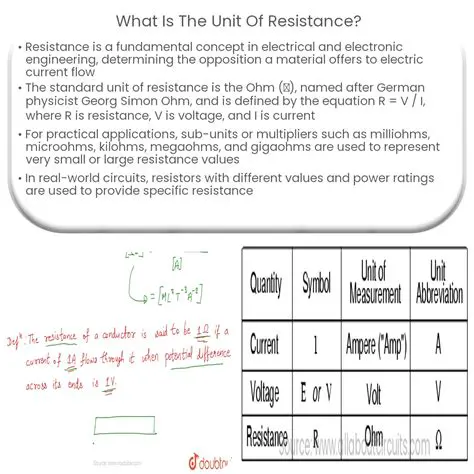 Unit of Electrical Resistance