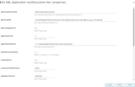 Update Application Properties