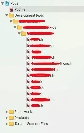 Update the podspec file manually