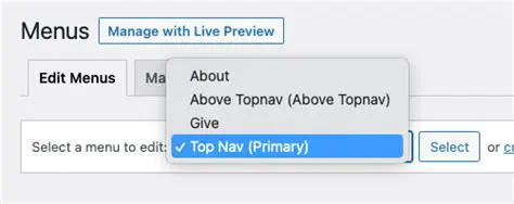 Updating and Improving Menus