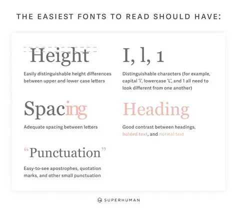 Use a clear and readable font