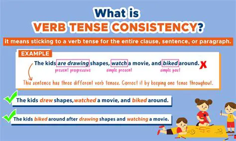 Use a consistent verb tense