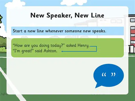 Use a new line for each new sentence