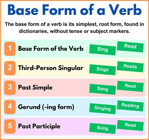 Use of the base form of the verb
