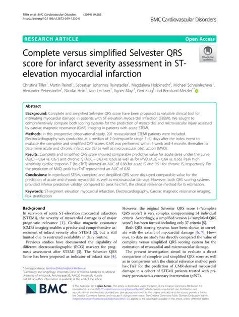 Use of the simplified Selvester score