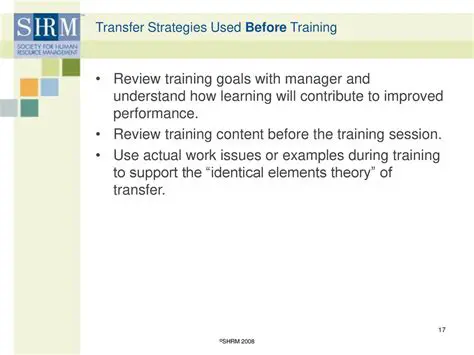 Use of transfer strategies