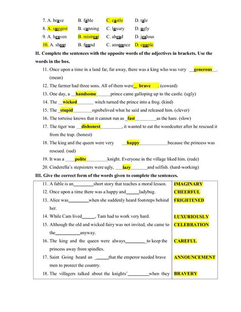 Use the correct form of the word