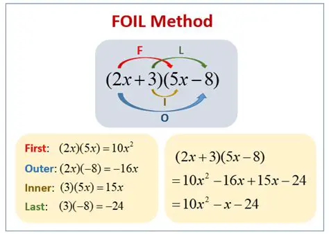 Use the FOIL method to simplify complex expressions