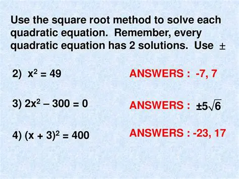 Use the square root method