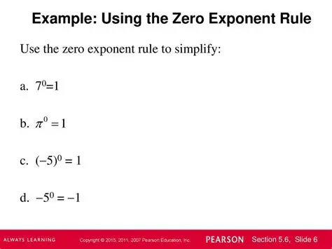 Use the zero exponent rule