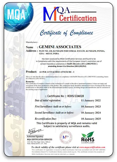 Using certified reagents and equipment