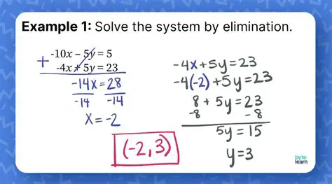 Using Elimination Techniques