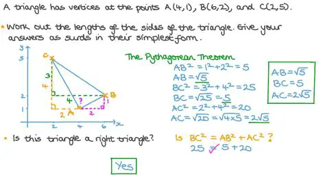 Using the Pythagorean Theorem to Determine if a Triangle is a Right Triangle