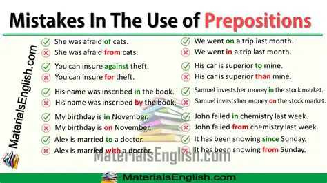 Using the wrong preposition