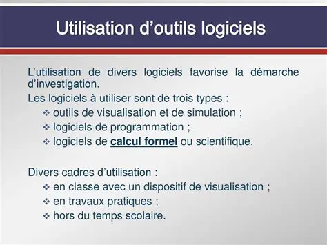Utilisation de logiciels de calcul