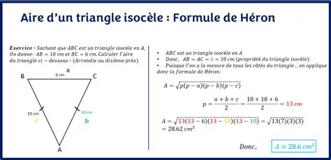 Utiliser la formule de Heron