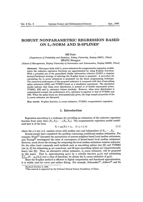 Utilize robust nonparametric regression
